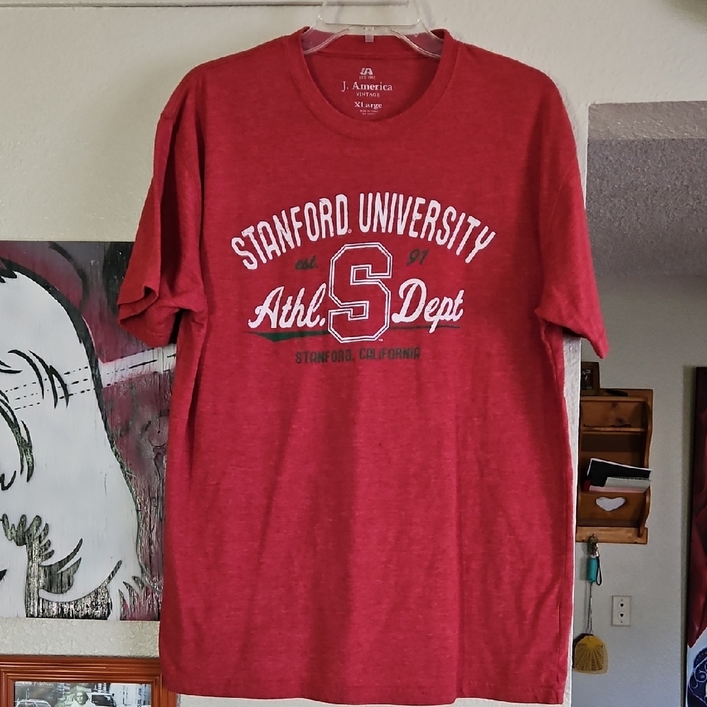 J. America Red Stanford University Men's Shirt
